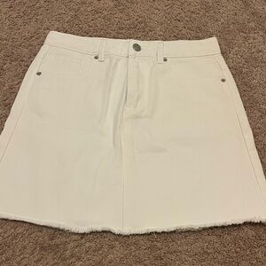 Mud Pie White A-Line Mini Skirt